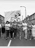 Greetings card of the Maerdy Women’s Support Group marching in Ferndale, The Rhondda on 27 August, 1984.