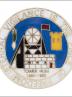 Greetings card of the enamel badge of Tower Lodge of South Wales Area of the NUM.