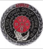 Greetings card of the enamel badge of the Littleton Power Group Craftsmen.