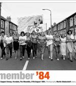 Poster of Maerdy Women’s Support Group marching in Ferndale, The Rhondda, on 27th August 1984