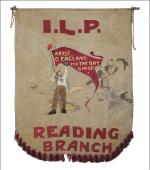 Postcard of the banner of the Reading Branch of the ILP.
