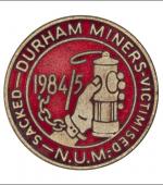 Greetings cards of the enamel badge for the victimised miners from Durham